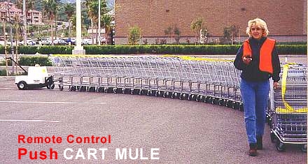 Cart Mule push Remote moving carts since 1994. 
