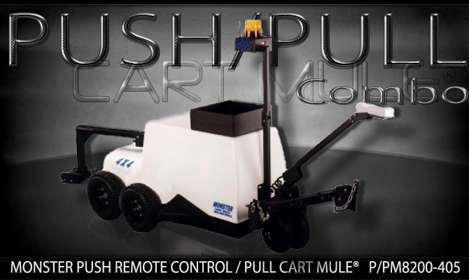 Monster PUSH REMOTE PULL CART MULE CART MOVER p.pcm8200-405-NAME